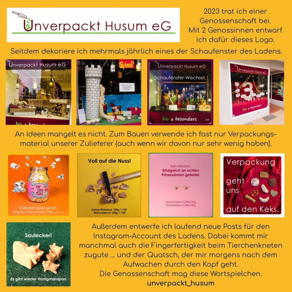 Tätigkeiten für den Husumer Unverpacktladen